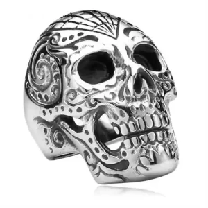 Angal skull ring i stål.